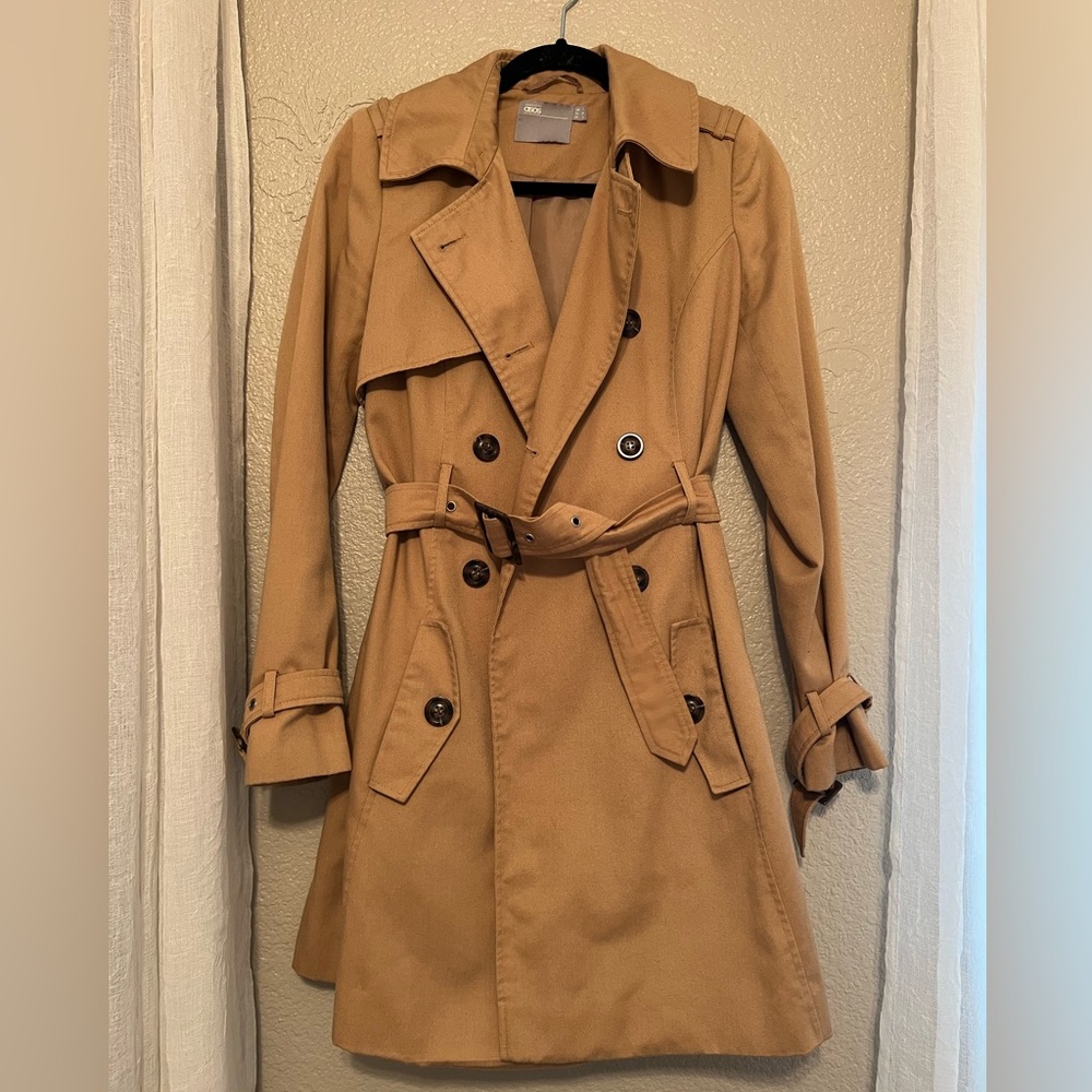 Beige trench coat